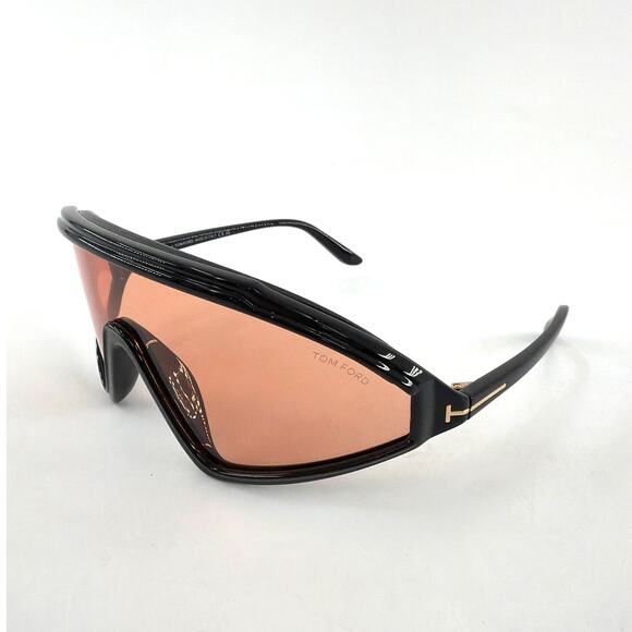 Tom Ford Black Amber Lorna FT 1121 01E Ski Shield Sunglasses - Picture 9 of 15